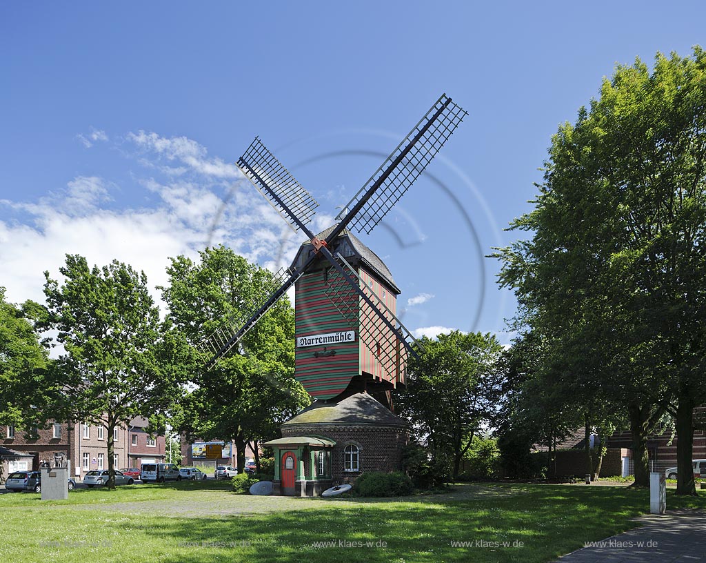 Viersen-Duelken, Narrenmuehle, Bockwindmuehle; Viersen-Duelken, mill Narrenmuehle.