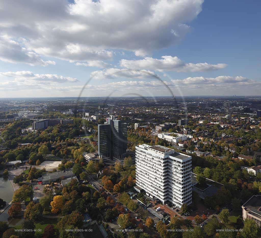 Dortmund Panorama Blick vom Fernmeldeturm Florianturm im Westalenpark zur Innenstadt; Panorama view from Telecommunication tower to the city of Dortmund