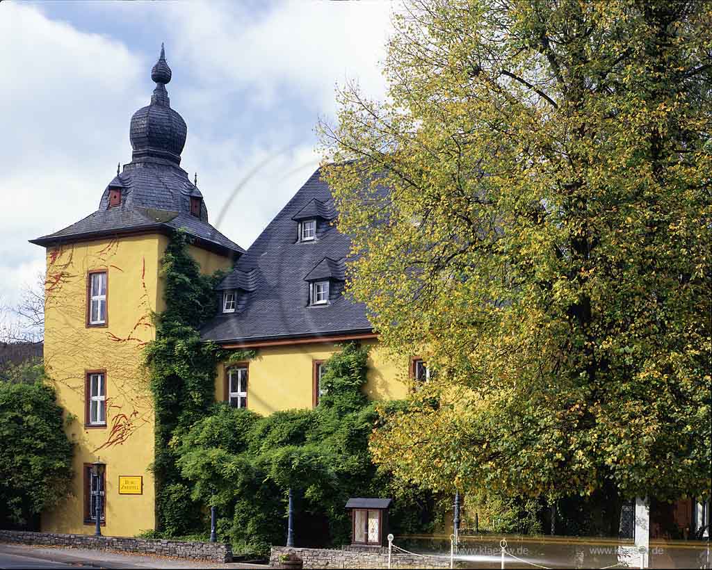 Herrenstrunden, Bergisch Gladbach, Rheinisch-Bergischer Kreis, Blick auf Burg Zweifel, Klner, Koelner Patrizierfamilie von Zweiffel