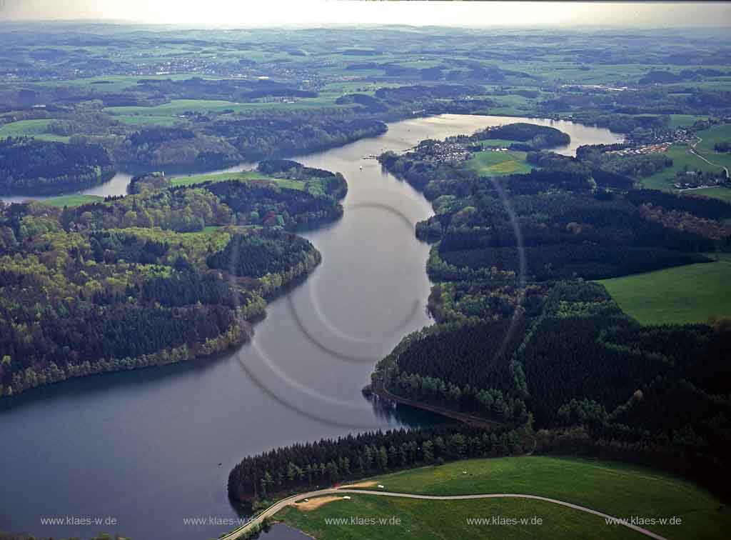 Hckeswagen, Hueckeswagen, Radevormwald, Bergisches Land, Oberbergischer Kreis, Luftbild auf Bever, Bevertalsperre, Orte und Landschaft