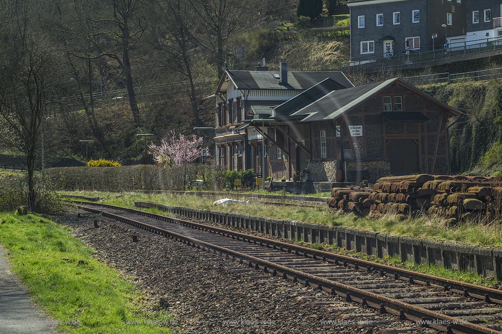 Radevormwald-Dahleraus, denkmalgeschuetztes ehemaliges Bahnhofsgebaeude Bahnhof Dahlerau; Radevormwald-Dahleraus, former railroad station Dahlerau.