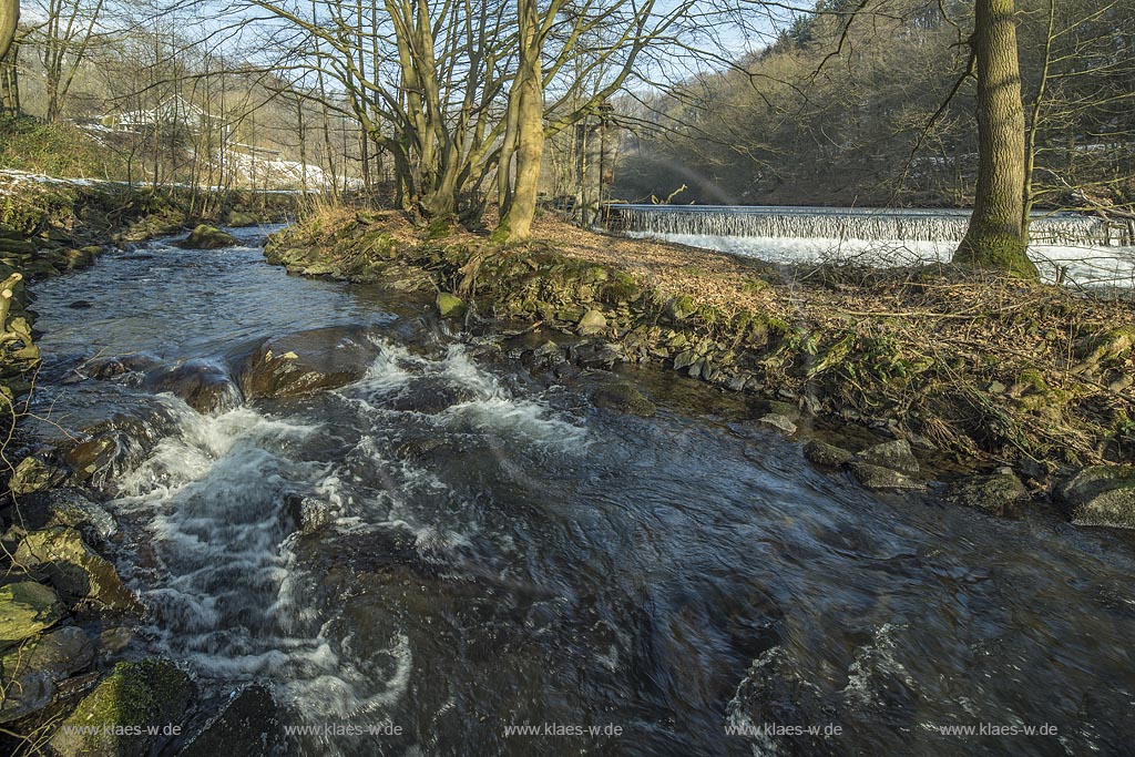 Radevormwald-Dahlerau, Fischtreppe am Wupperwehr; Radevormwald Dahlerau fish pass at stream wear, Wupperwear.