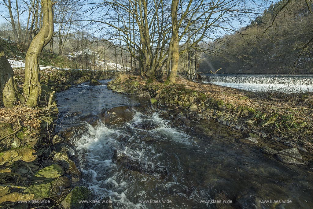 Radevormwald-Dahlerau, Fischtreppe am Wupperwehr; Radevormwald Dahlerau fish pass at stream wear, Wupperwear.