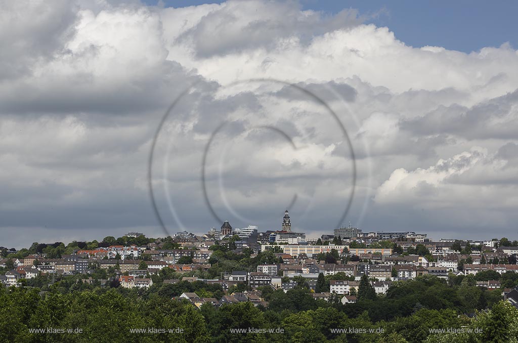 Remscheid,   Blick zum Remscheider Stadtkegel; Remscheid, view to the inner city.