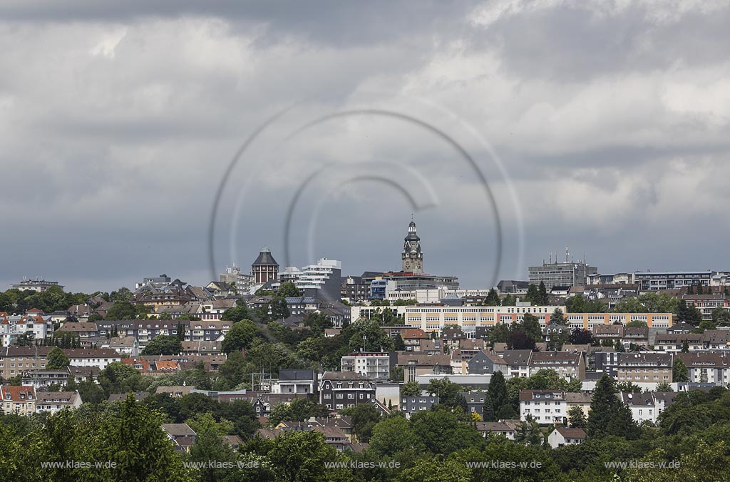 Remscheid,   Blick zum Remscheider Stadtkegel; Remscheid, view to the inner city.
