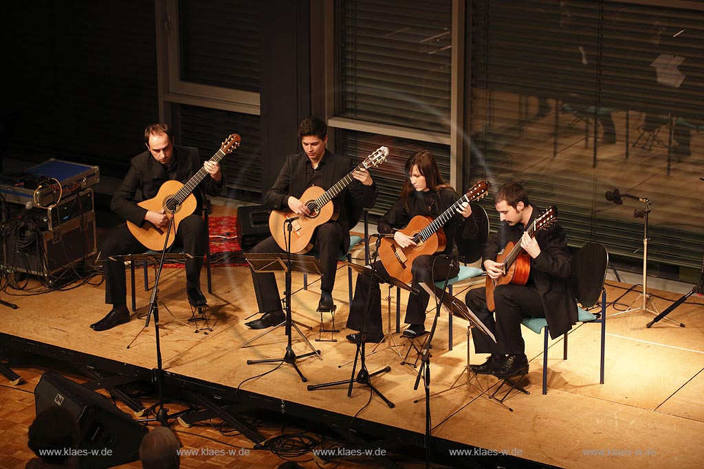 Remscheid, Akademie Remscheid, Internationales Bergisches Gitarrenfestival Gitarre '13, das Leggero Guitar Quartett  aus Kroatien; Remscheid academy, guitar festival, Leggero Guitar Quartett from Croatia.