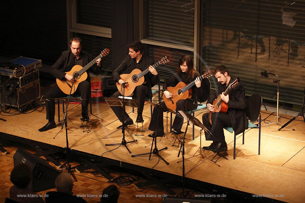 Remscheid, Akademie Remscheid, Internationales Bergisches Gitarrenfestival Gitarre '13, das Leggero Guitar Quartett  aus Kroatien; Remscheid academy, guitar festival, Leggero Guitar Quartett from Croatia.