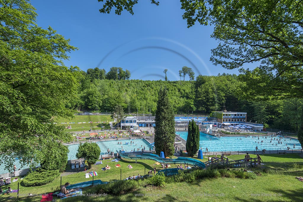 Remscheid, Freibad Eschbachtal, aeltestes Freibad Deutschlands; Remscheid,  Freibad Eschbachtal, oldest open air pool in Germany 