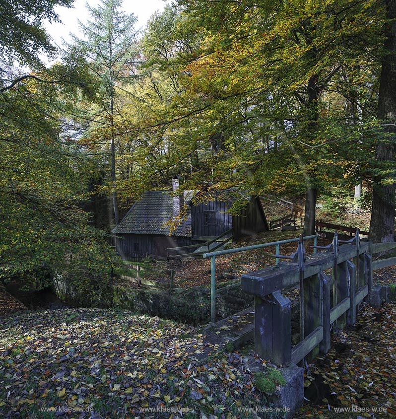 Remscheid-Luettringhausen, historisches Hammerwerk Hilbertshammer, auch Grimmshammer, ist denkmalgeschuetzt; Remscheid-Luettringhausen, historical hammer mill Hilbertshammer, as known as Grimmshammer.