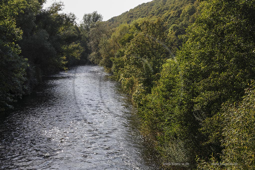 Solingen Hoehscheid, Blick ueber die Wupper bei Wipperaue; Solingen Hoehscheid, view over wupper river near village Wipperaue