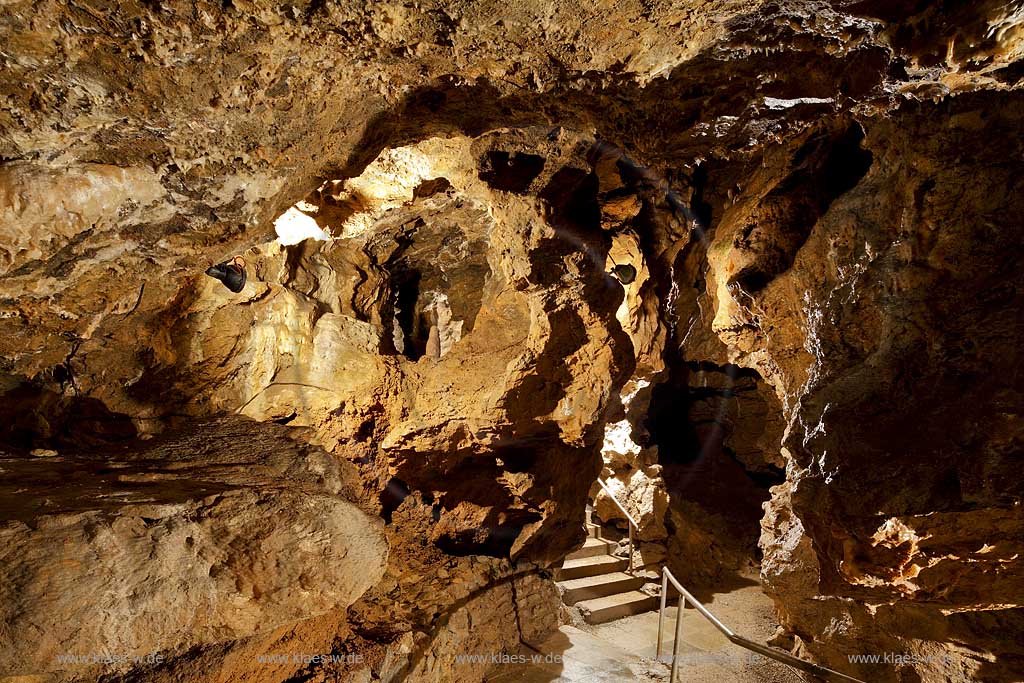 Wiehl Tropfsteinhoehle, Innenansicht; Wiehl flowstone cave interior view