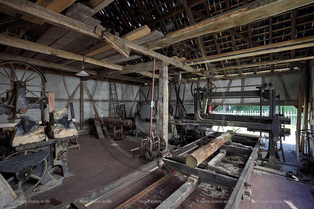 Windeck Alt Altwindeck, Heimatmusen Museumsdorf Alt Windeck, Aussenansicht ; museum of local history interior view of an old sawmill