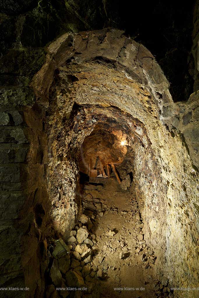 Windeck Oettershagen, Besucherbergwerk Grube Silberhardt Besucherstollen; the public mine Grube Silberhardt a gallery