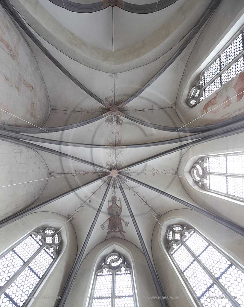 Wuelfrath evangelische Stadtkirche Gewuelbe im Chor; Wuelfrath evangelic church view to arch of chorus