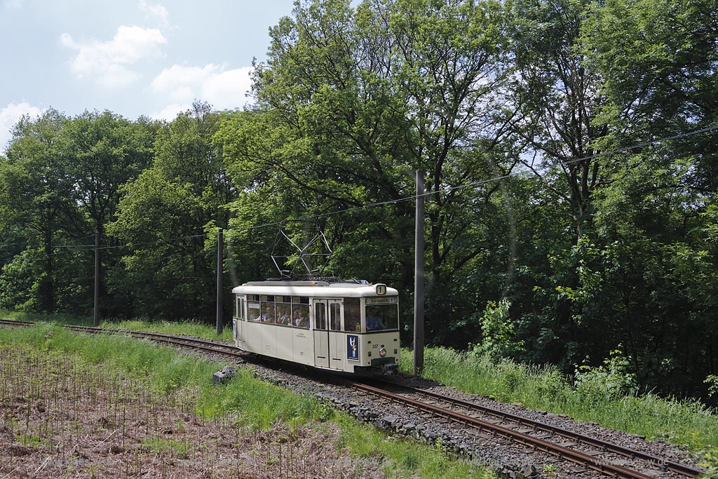 Wuppertal Cronenberg, Museumsstrassenbahn; Wuppertal Cronenberg, cable car Museumsstrassenbahn.