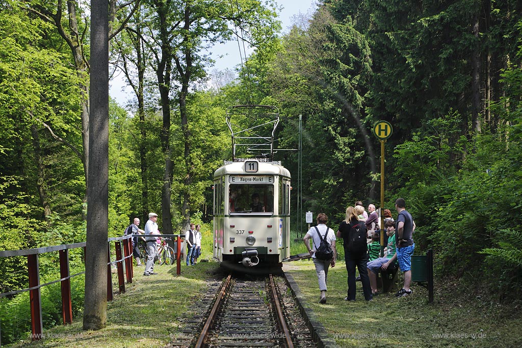 Wuppertal Cronenberg, Museumsstrassenbahn; Wuppertal Cronenberg, cable car Museumsstrassenbahn.