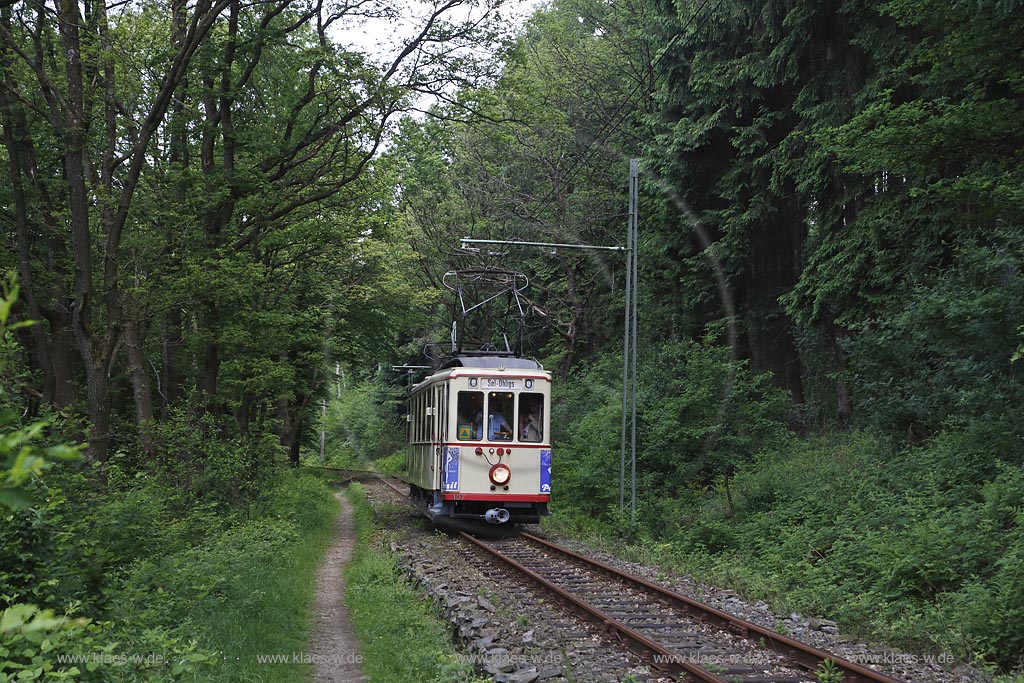 Wuppertal Cronenberg, Museumsstrassenbahn; Wuppertal Cronenberg, cable car Museumsstrassenbahn.