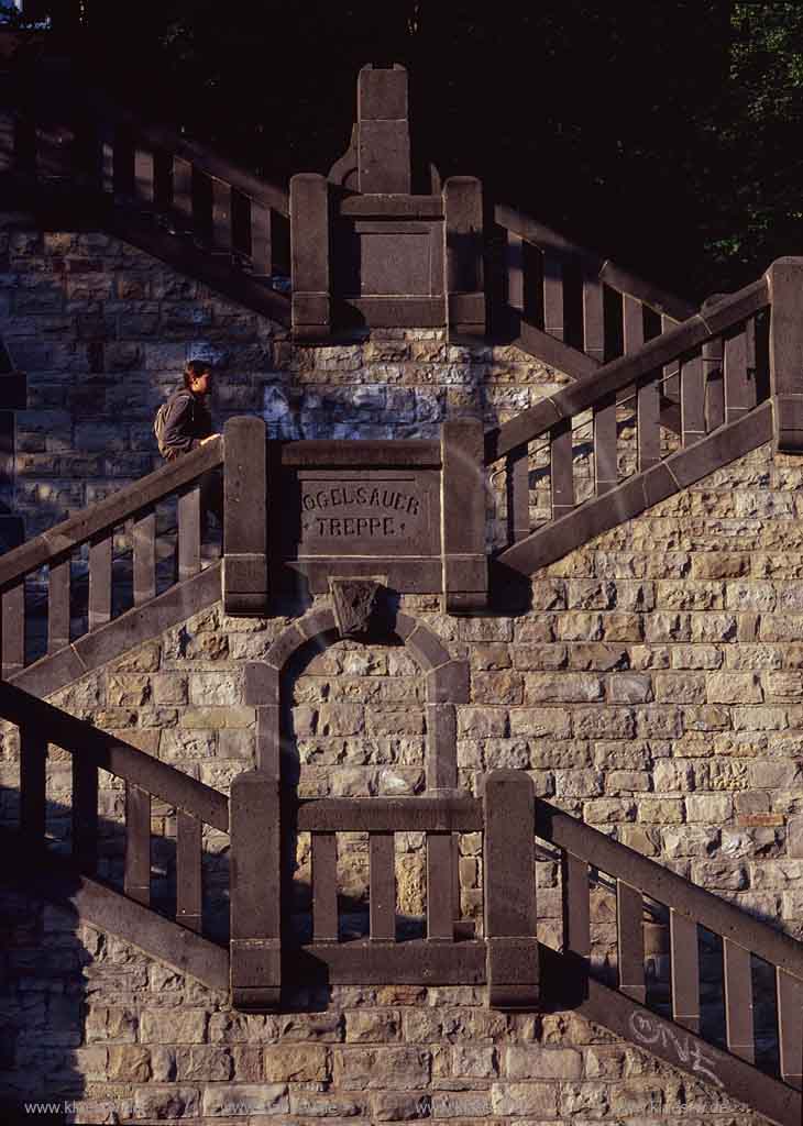 Elberfeld, Wuppertal, Regierungsbezirk Dsseldorf, Duesseldorf, Blick auf Vogelsauer Treppe