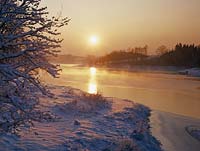 Hckeswagen, Hueckeswagen, Radevormwald, Bergisches Land, Oberbergischer Kreis, Blick auf Bever, Bevertalsperre in Schneelandschaft, Winterlandschaft bei Sonnenuntergang, Abendstimmung