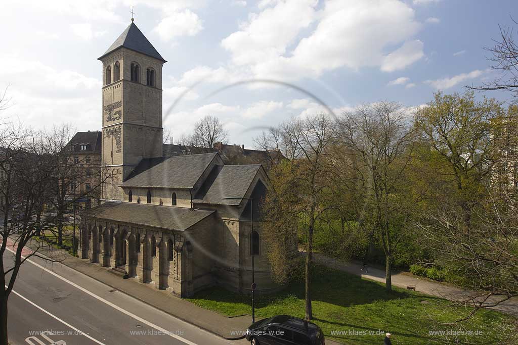 Bilck, Dsseldorf, Duesseldorf, Niederrhein, Bergisches Land, Blick auf Kirche Alt Sankt Martin 