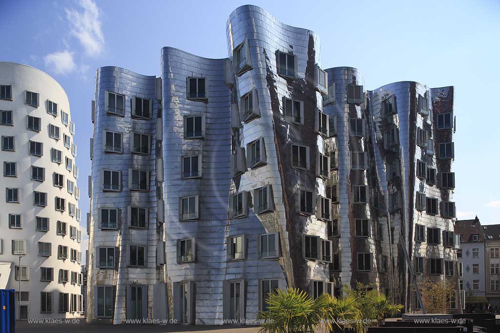 Hafen, Dsseldorf, Duesseldorf, Niederrhein, Bergisches Land, Blick auf Gehry Bauten im Medienhafen