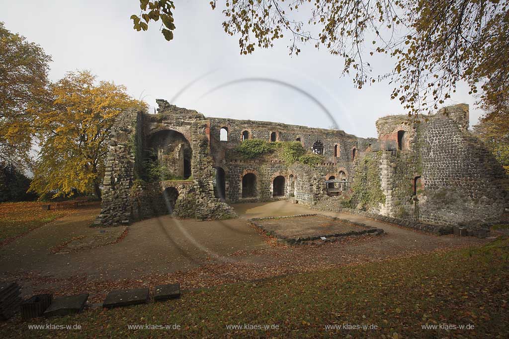 Dsseldorf, Kaiserswerth, Kaiserpfalz, Barbarossapfalz, Ruine, Herbststimmung