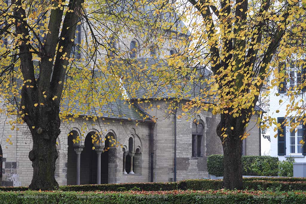 Dsseldorf, Kaiserswerth, St. Suitbertus Kirche, Herbststimmung