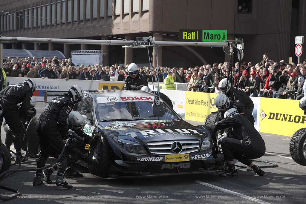 Knigsallee, Koenigsallee, Koe, K, Dsseldorf, Duesseldorf, Niederrhein, Bergisches Land, DTM, Deutsche Tourenwagen Meisterschaft, Praesentation, Prsentation, Blick auf Boxenstop, Mercedes
