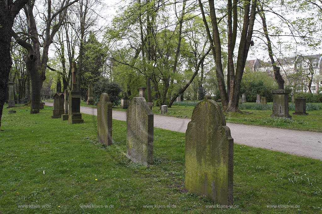 Golzheim, Dsseldorf, Duesseldorf, Niederrhein, Bergisches Land, Blick auf Golzheimer Friedhof mit Grabstaetten, Grabsttten