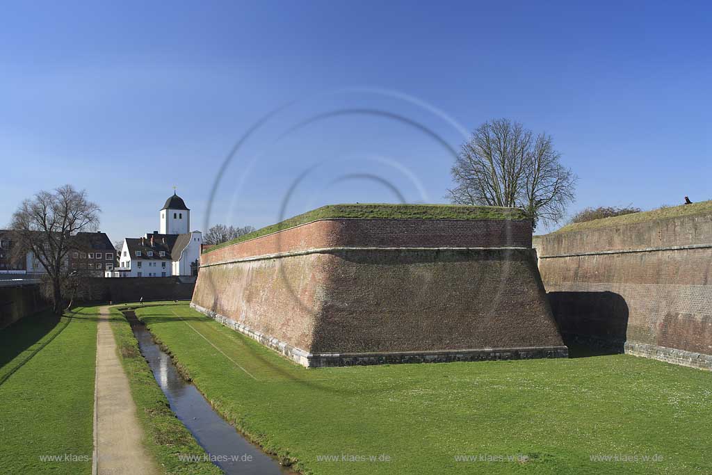 Juelich an der Schlossfestung Zitadelle; Castle fortress of city Juelich