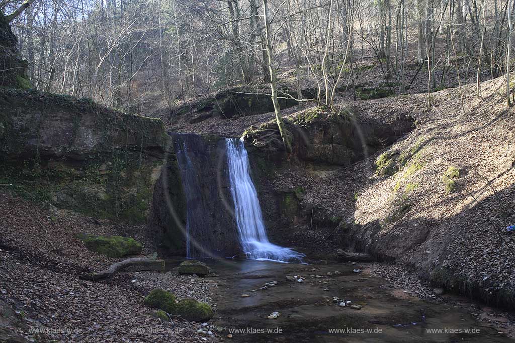 Trier Pallien, der Sirzenicher Wasserfall und Bach; Waterfall Sirzenich with beck