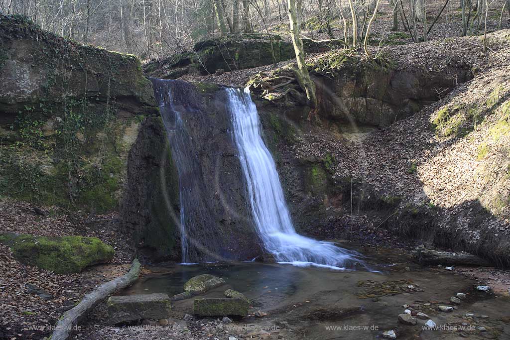 Trier Pallien, der Sirzenicher Wasserfall und Bach; Waterfall Sirzenich with beck