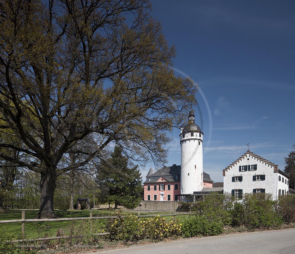 Mechernich Satzvey Burg Zievel im Fruehling; Mechernich moated castle Zievel