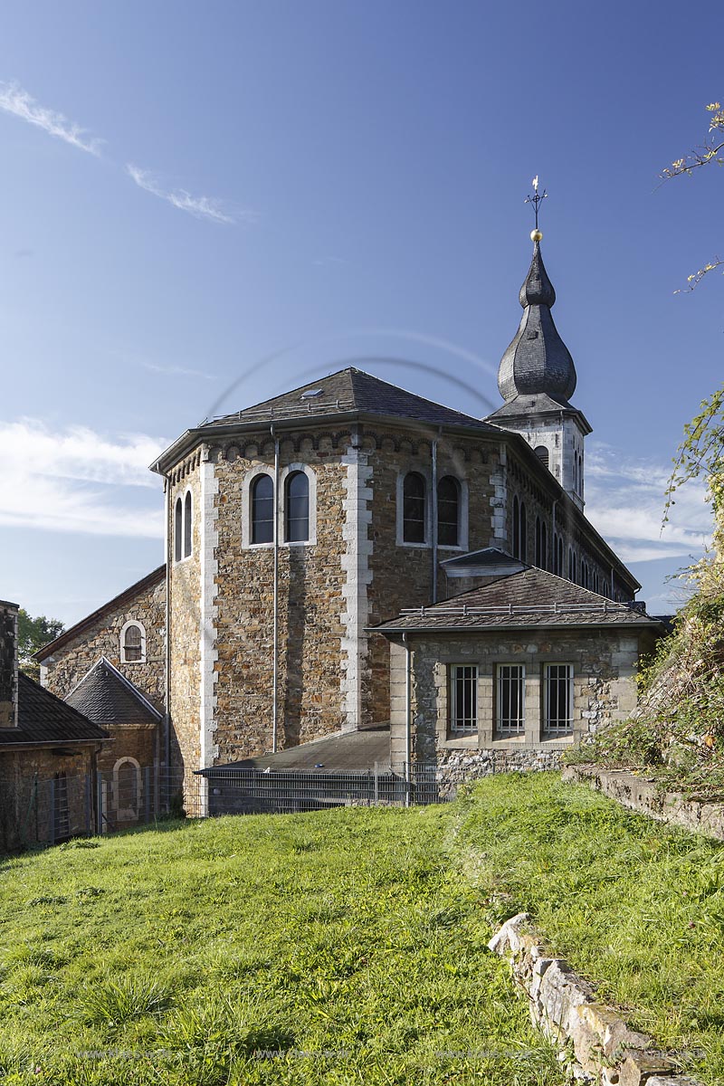 Stolberg, katholische Pfarrkirche St. Lucia, Ostansicht; Stolberg, catholic parish church St. Lucia,  east elevation.