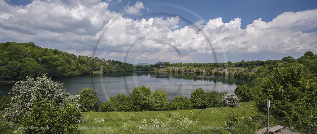 Weinfelder Maar, auch Totenmaar genannt, rund zwei Kilometer suedoestlich der Stadt Daun ist eines der 3 Dauner Maare; Weinfelder Maar, as known as Totenmaar.