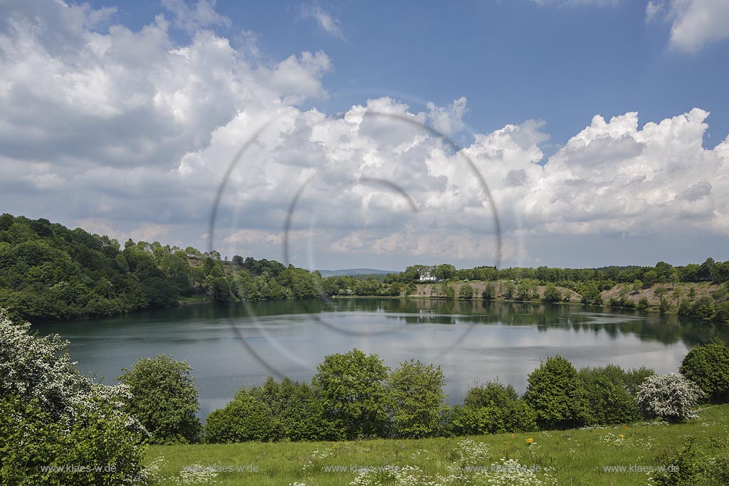 Weinfelder Maar, auch Totenmaar genannt, rund zwei Kilometer suedoestlich der Stadt Daun ist eines der 3 Dauner Maare; Weinfelder Maar, as known as Totenmaar.