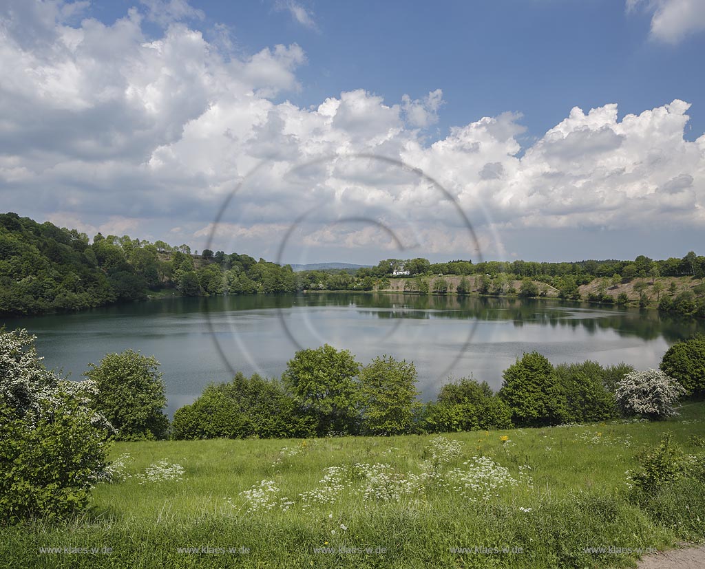 Weinfelder Maar, auch Totenmaar genannt, rund zwei Kilometer suedoestlich der Stadt Daun ist eines der 3 Dauner Maare; Weinfelder Maar, as known as Totenmaar.