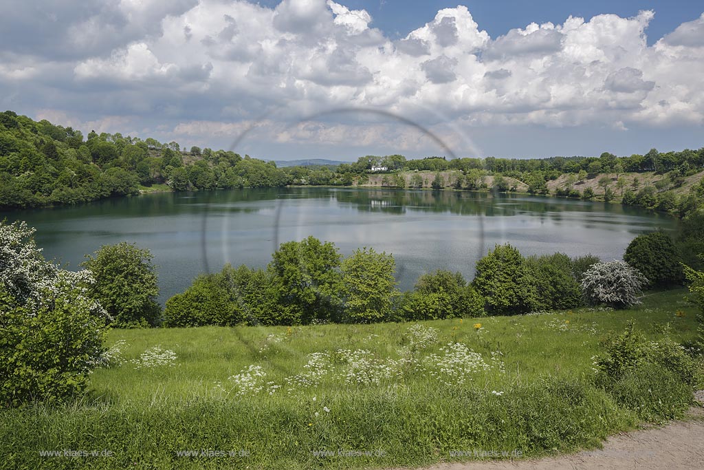 Weinfelder Maar, auch Totenmaar genannt, rund zwei Kilometer suedoestlich der Stadt Daun ist eines der 3 Dauner Maare; Weinfelder Maar, as known as Totenmaar.