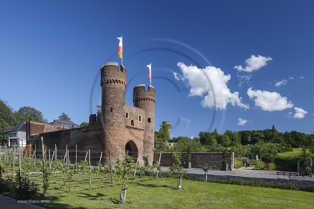 Zuelpich, Weintor auf dem Landesagtenschaugelaende 2014; Zuelpich town gate weiertor.