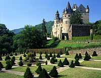 Nettetal, Mayen, Landkreis Mayen-Koblenz, Eifel, Vulkaneifel, Sankt Johann, Blick auf Schloss Bürresheim, Buerresheim und Schlossgarten