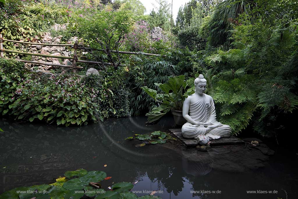 Gardone Riviera, der botanische Garten Heller, gegruendet von Arthur Hrusca 20. Jahrhundert; Garone Riviera, the Heller botanical garden, founded by Arthur Hruska 20th century; Gardone Riviera,  Il giardino botanico Heller