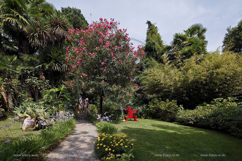 Gardone Riviera, der botanische Garten Heller, gegruendet von Arthur Hrusca 20. Jahrhundert; Garone Riviera, the Heller botanical garden, founded by Arthur Hruska 20th century; Gardone Riviera,  Il giardino botanico Heller