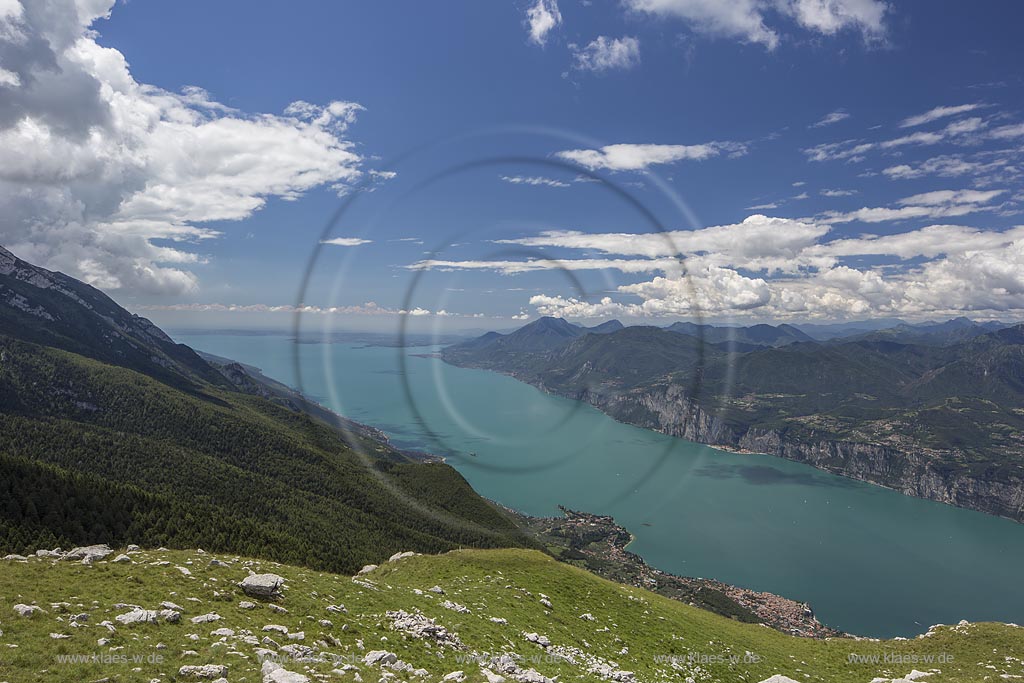 Blick von "Monte Baldo" ueber den Gardasee; View from "Monte Baldo" to Lake Garda.