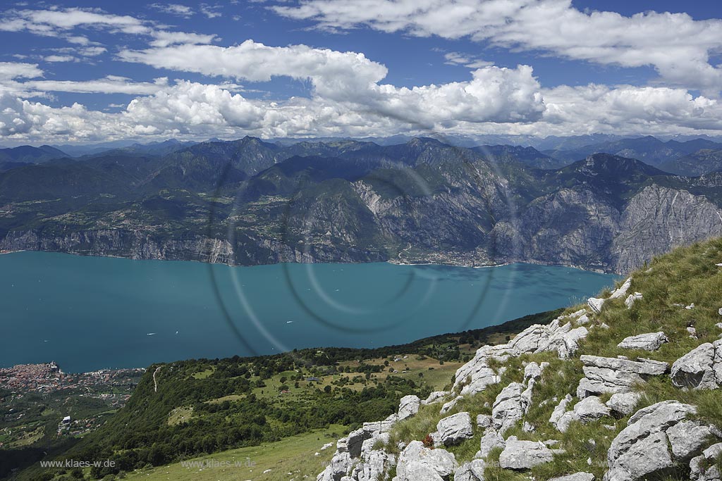 Blick von "Monte Baldo" ueber den Gardasee; View from "Monte Baldo" to Lake Garda.