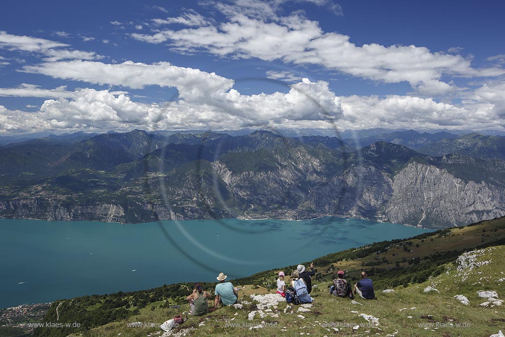 Blick von "Monte Baldo" ueber den Gardasee; View from "Monte Baldo" to Lake Garda.