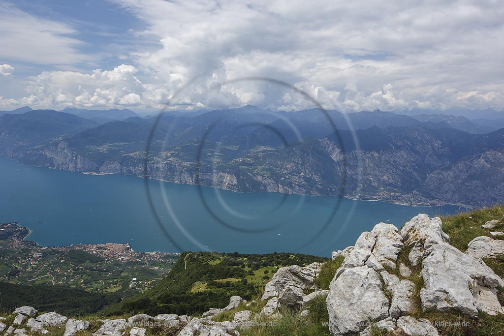 Blick von "Monte Baldo" ueber den Gardasee; View from "Monte Baldo" to Lake Garda.
