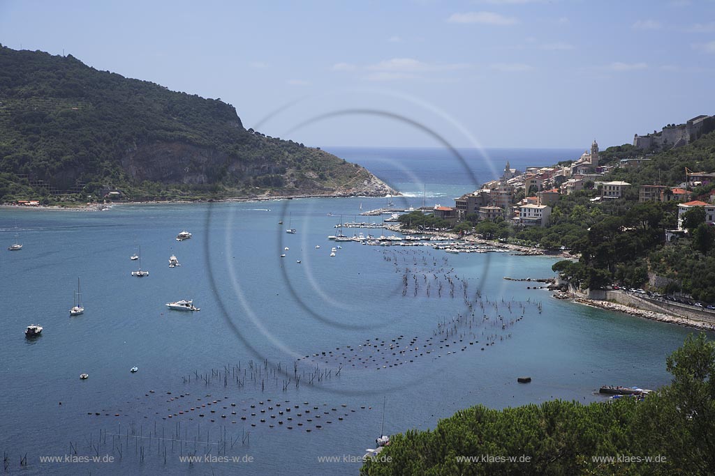 Porto Vernere, mit Blick auf Insel Palmaria, Ligurien, Liguria