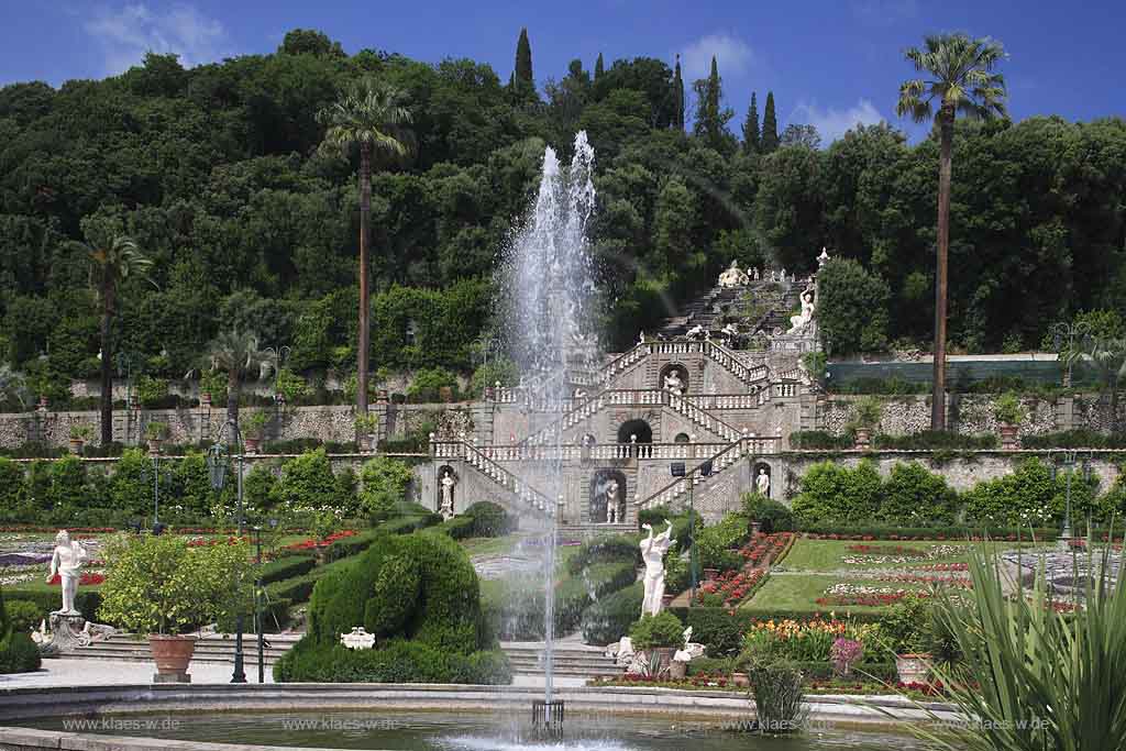 Collodi, Blick auf Barockgarten, Toskana, Tuscany 