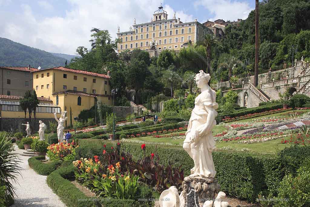 Collodi, Blick auf Barockgarten, Toskana, Tuscany 