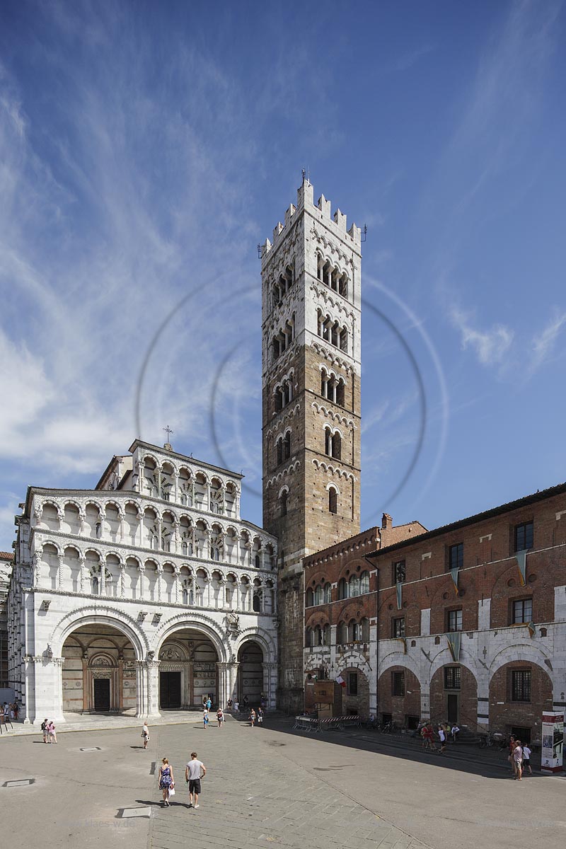 Lucca, Blick auf Dom San Martino, Kathedrale San Martino; Lucca, view to the cathedral San Martino.